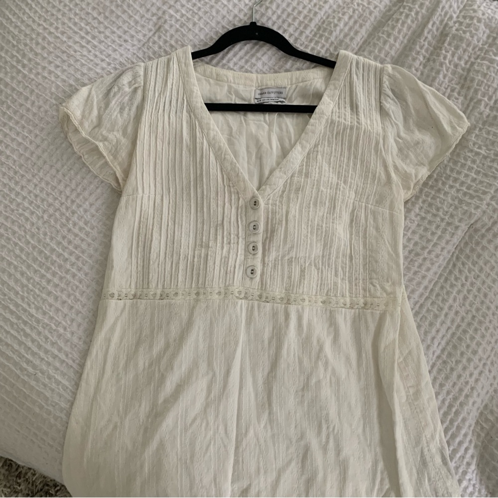 Urban outfitters white short sleeve shift dress